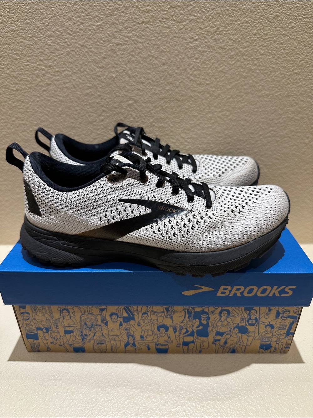 Brooks Women’s White and Black Athletic Running Shoes